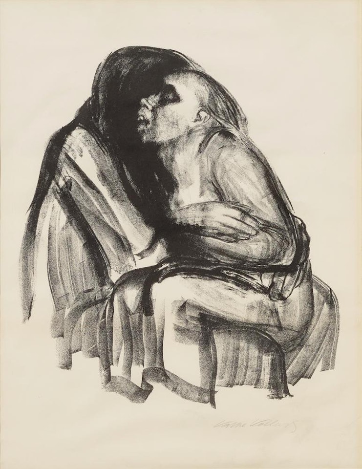 Young Girl in the Lap of Death, from the series Death (K. 257; Kn. 265) by Kathe Kollwitz