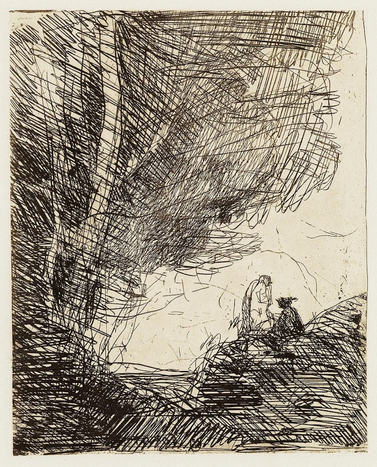 Poete Et La Muse by Jean Baptiste Camille Corot