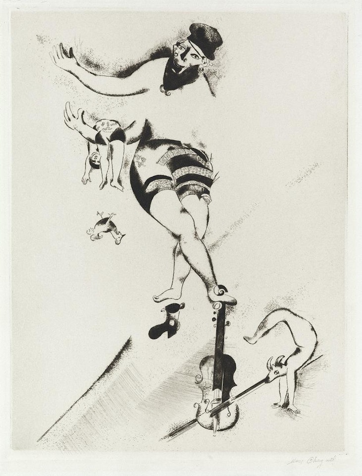 Der Akrobat Mit Der Geige by Marc Chagall