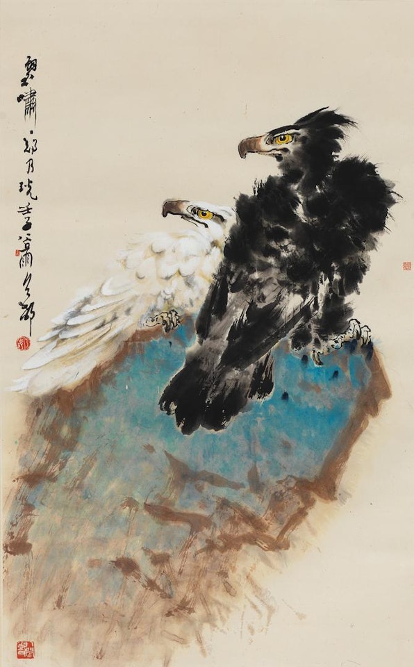 TWO HAWKS by Zheng Naiguang