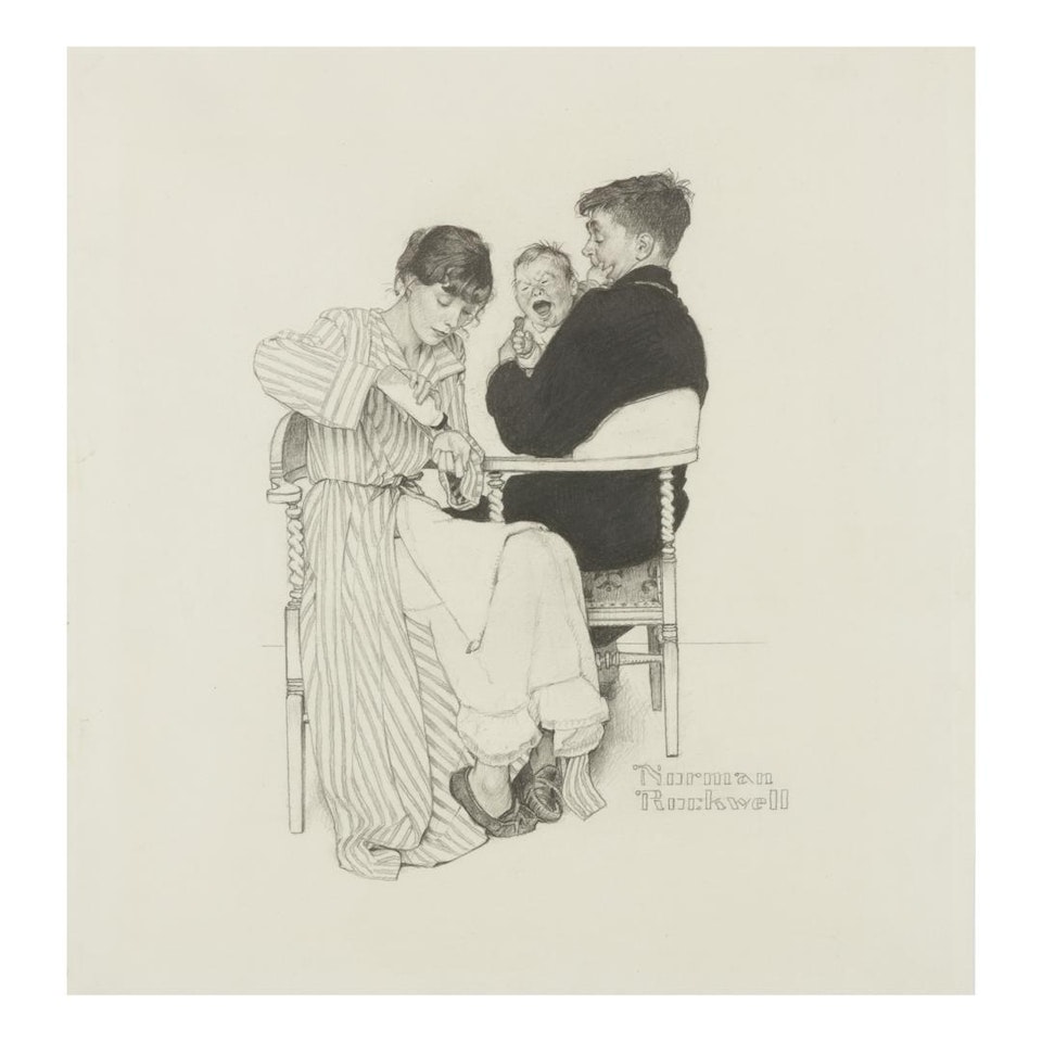GROWING A RESPONSIBILITY by Norman Rockwell