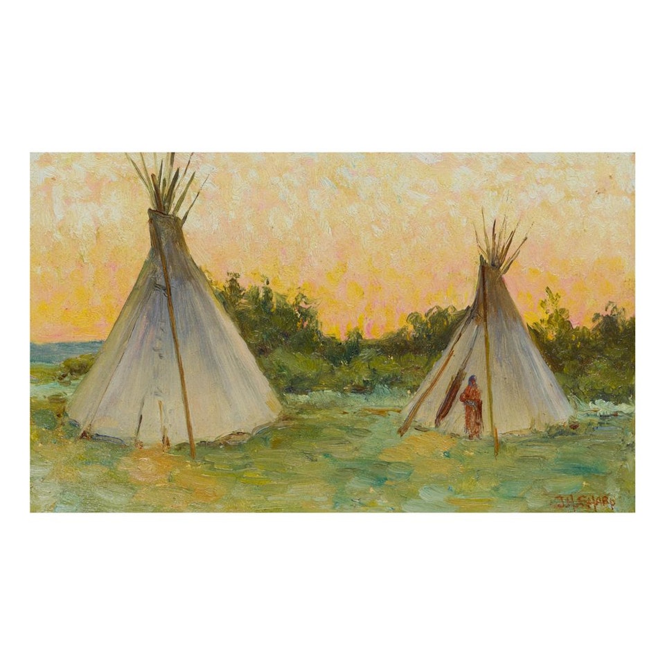 UNTITLED (CROW RESERVATION) by Joseph Henry Sharp