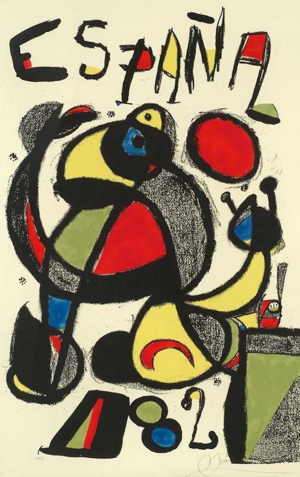 Copa del Mundo de Fútbol – España 82 (Mourlot 1250) by Joan Miró