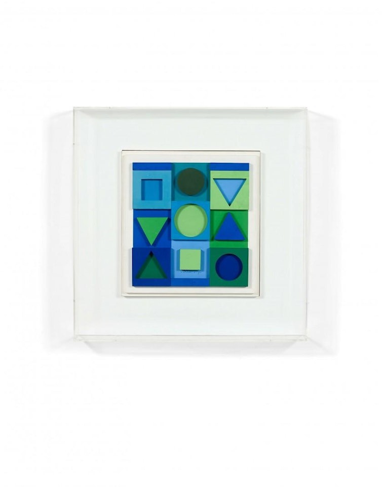 Zoeld kek by Victor Vasarely
