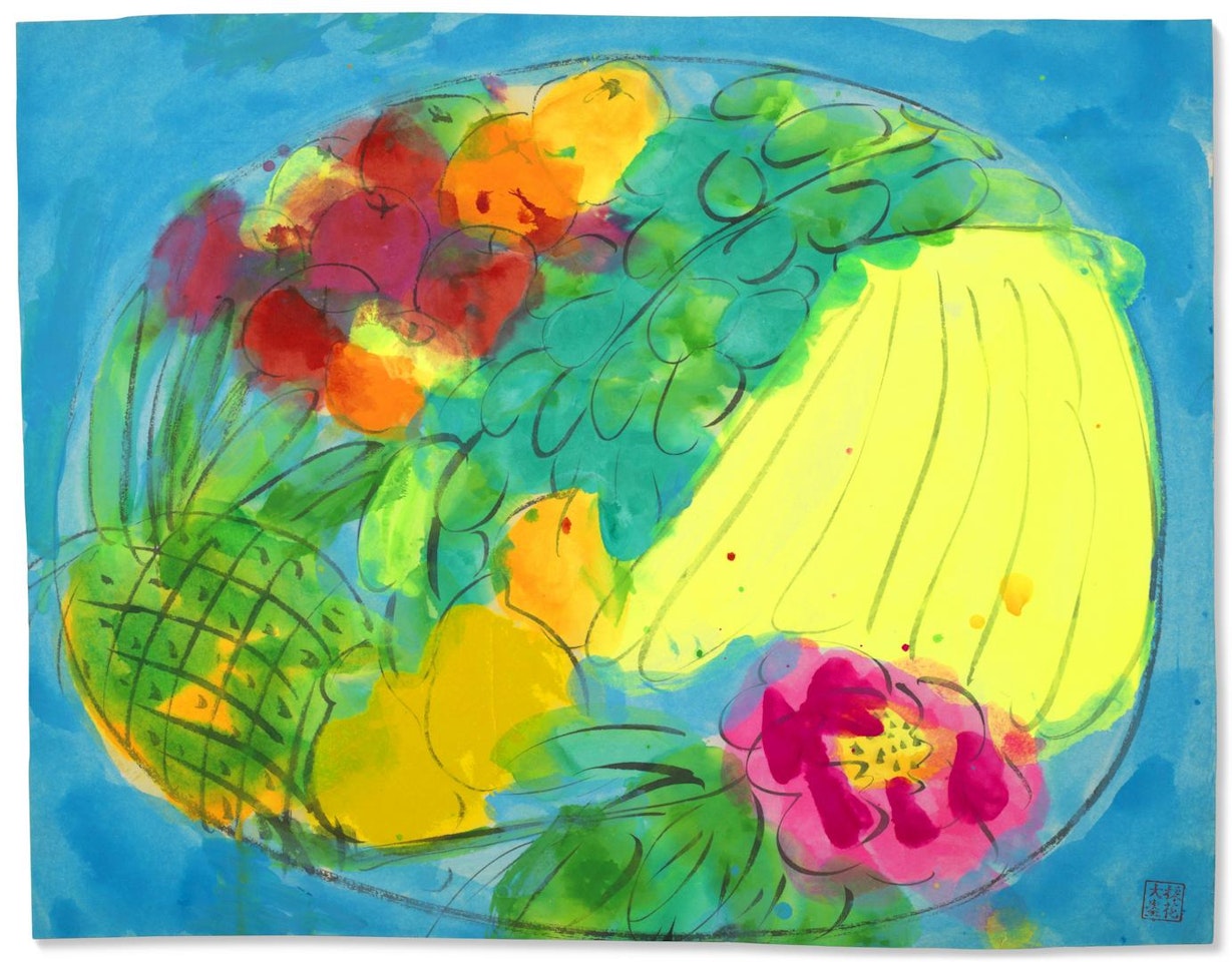 Untitled (Fruits and Flower) by Walasse Ting