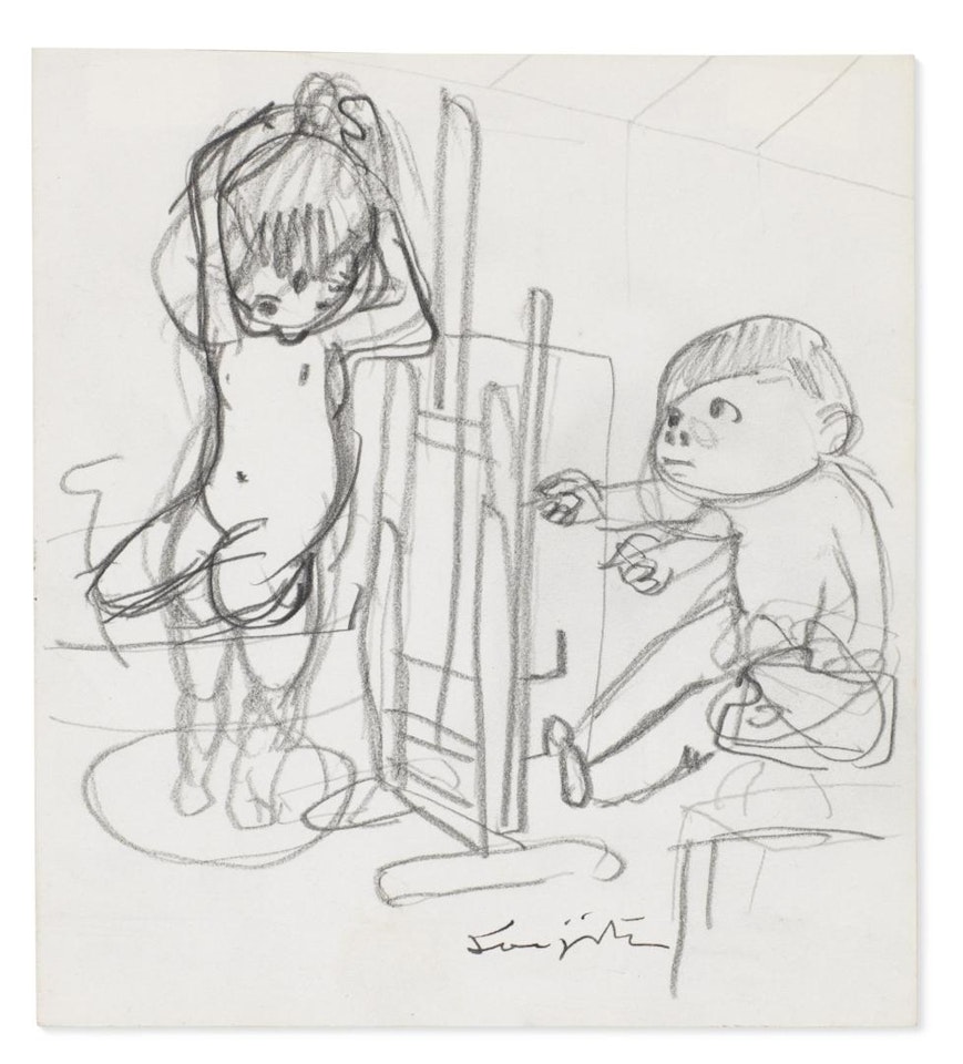 Untitled (La mésangère) by Leonard Tsuguharu Foujita