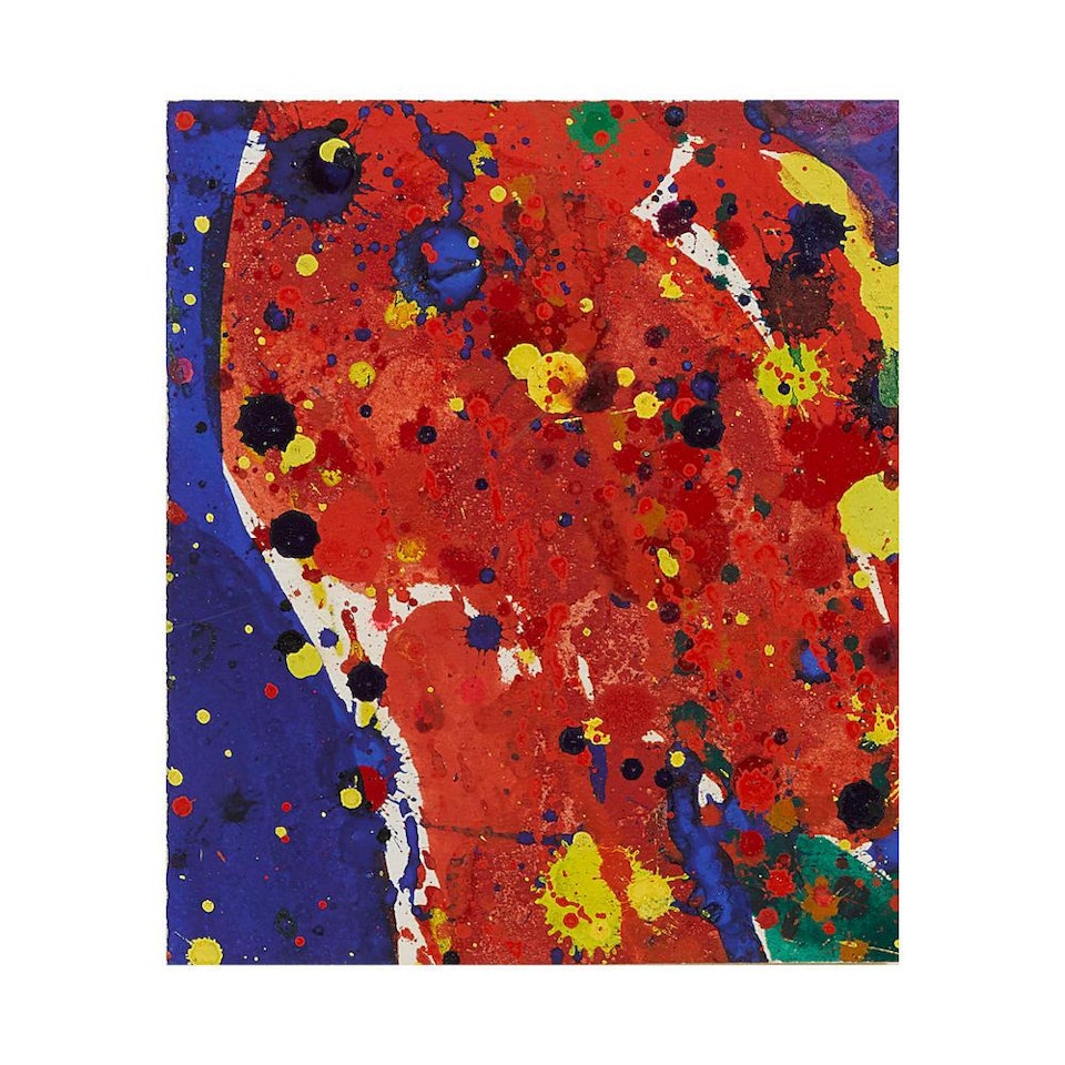 Untitled (No. 100 originally included in the Pasadena Box series) by Sam Francis