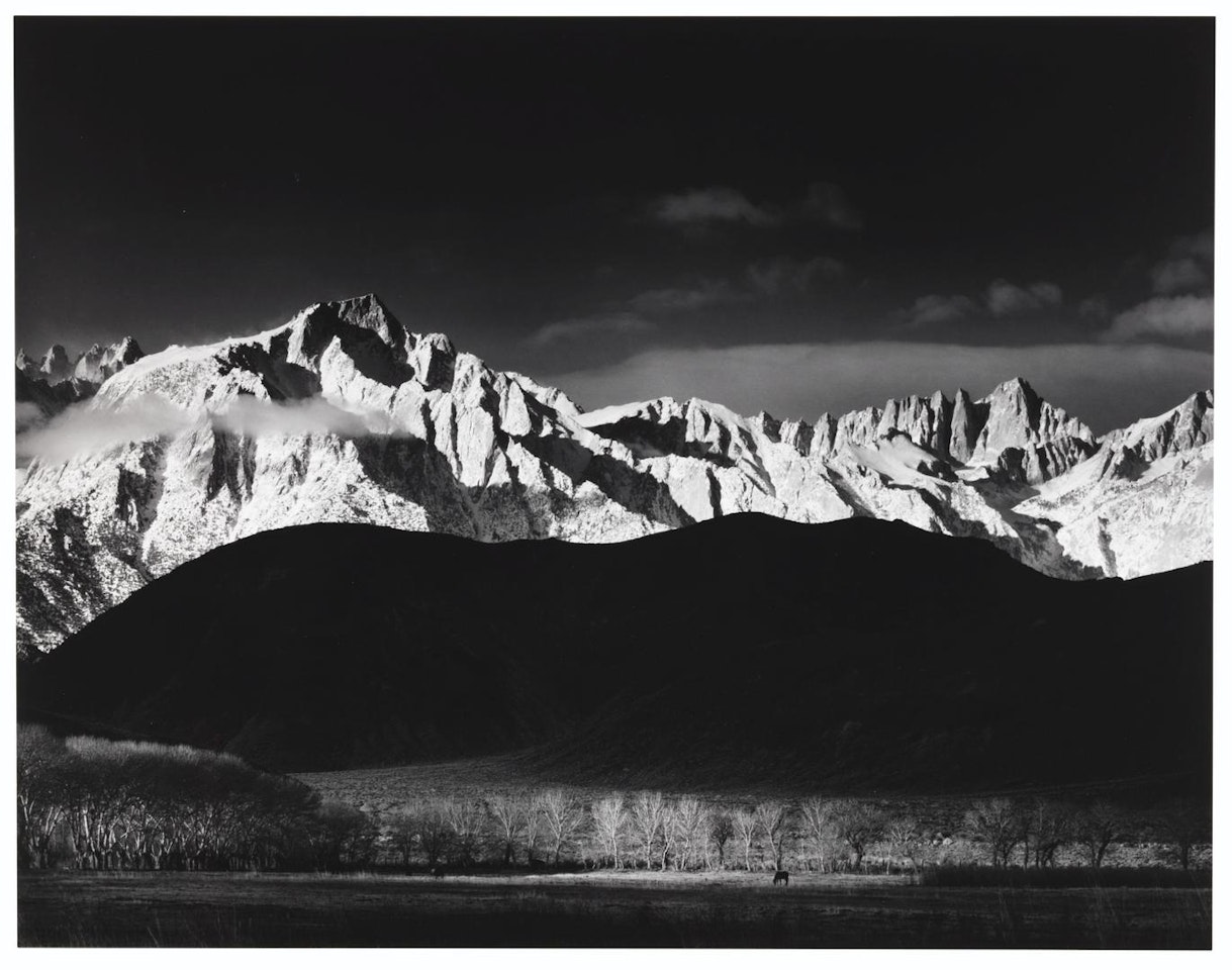 Winter Sunrise, Sierra Nevada, From Line Pine, California, 1944 by Ansel Adams