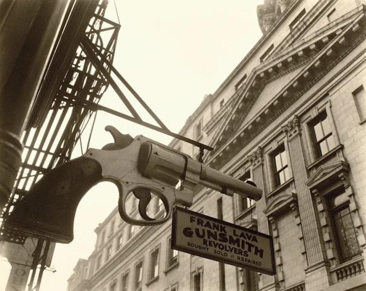 Gunsmith and Police Department, 6 Centre Market Place, Manhattan by Berenice Abbott