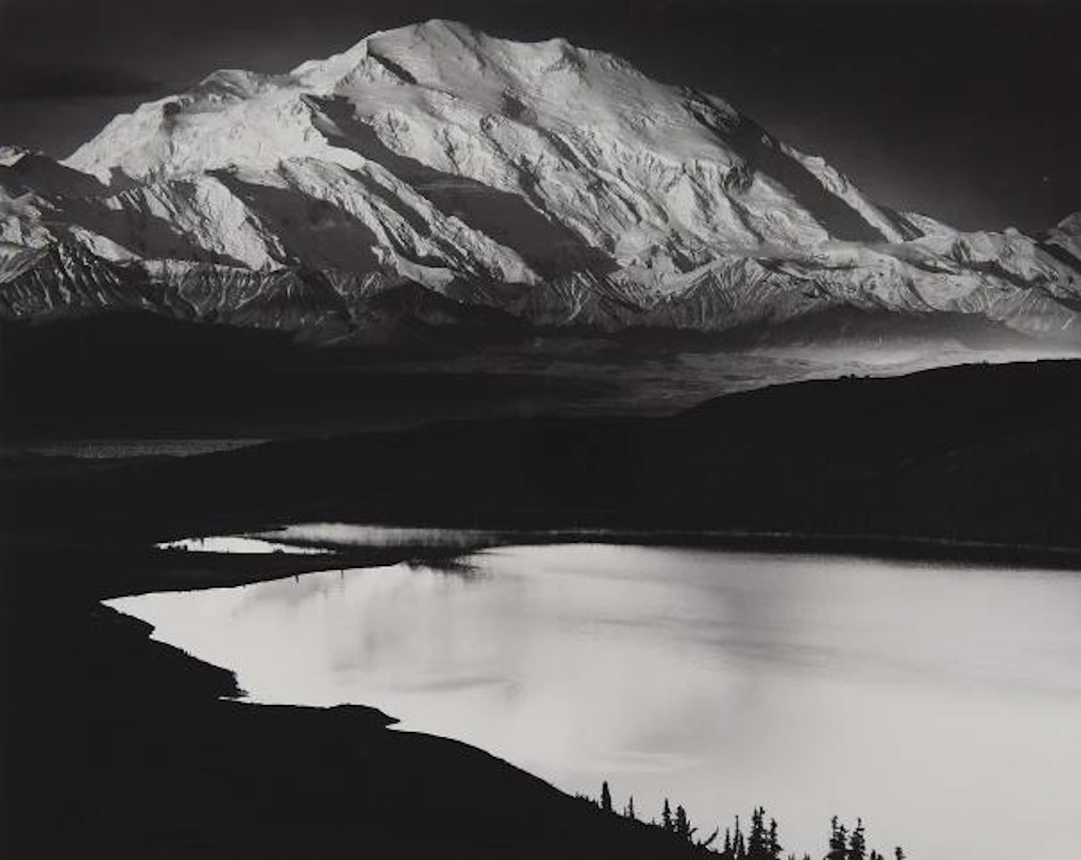 Mount McKinley and Wonder Lake, Mount McKinley National Park, Alaska, 1947 by Ansel Adams