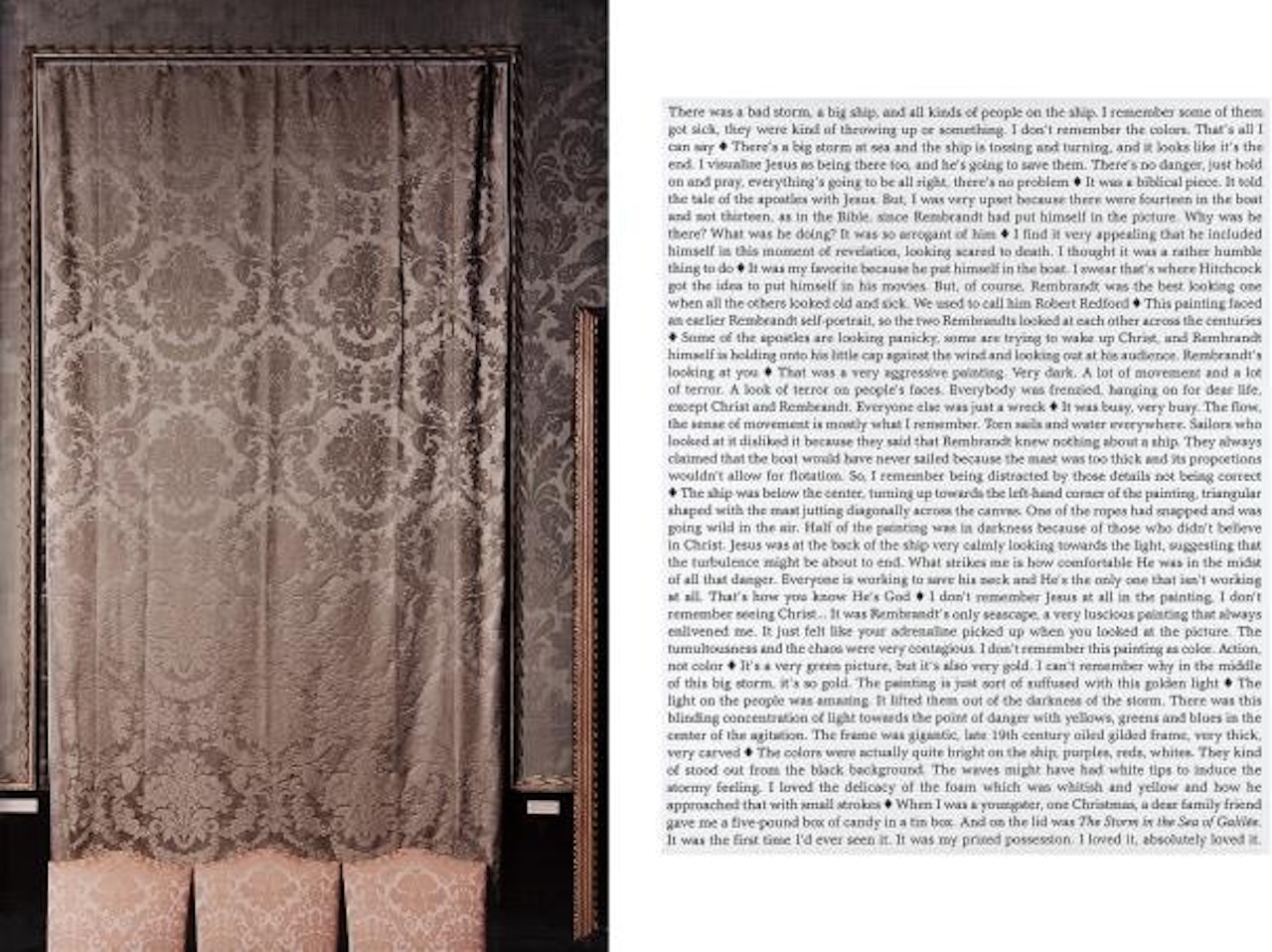 Last Seen... (Rembrandt, The Storm in the Sea of Galilée) by Sophie Calle