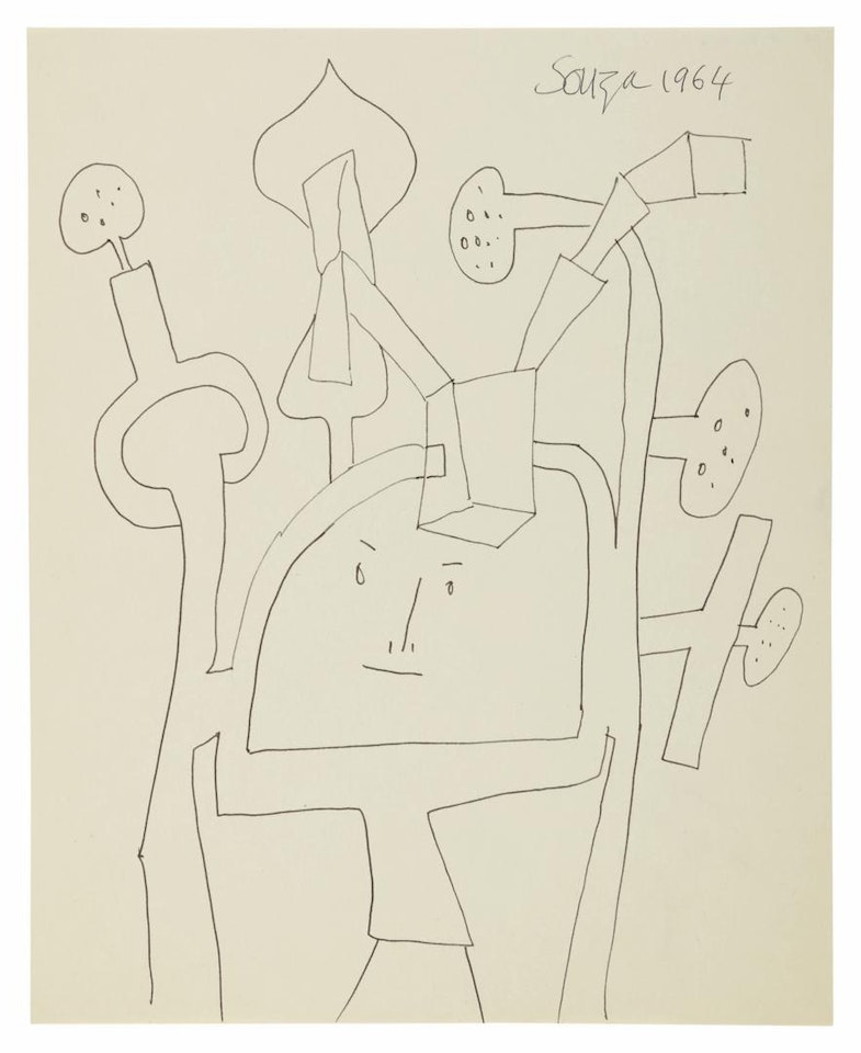 UNTITLED (SMILING MAZE) by Francis Newton Souza