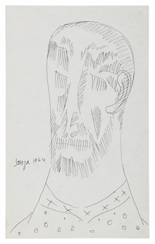 UNTITLED (BEARDED MAN) by Francis Newton Souza