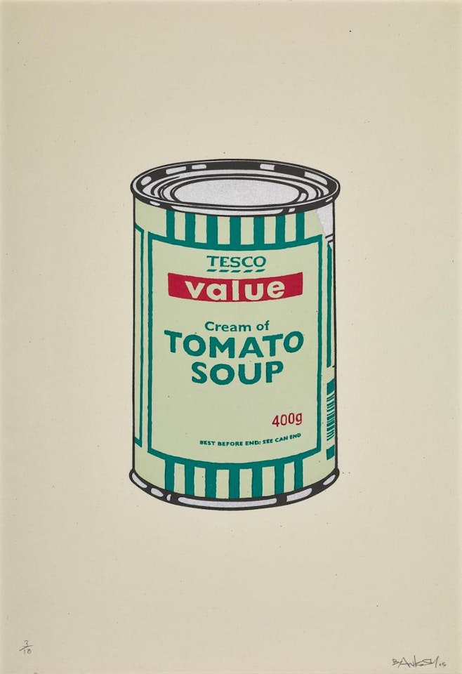 SOUP CAN (GREEN) by Banksy