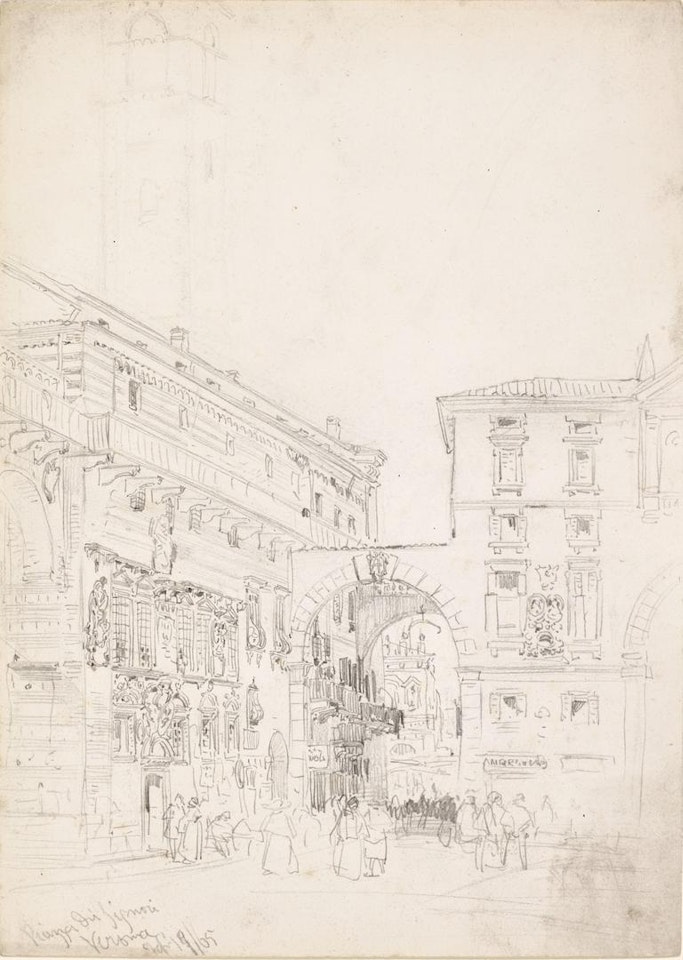 Piazza dei Signori, Verona by William Callow