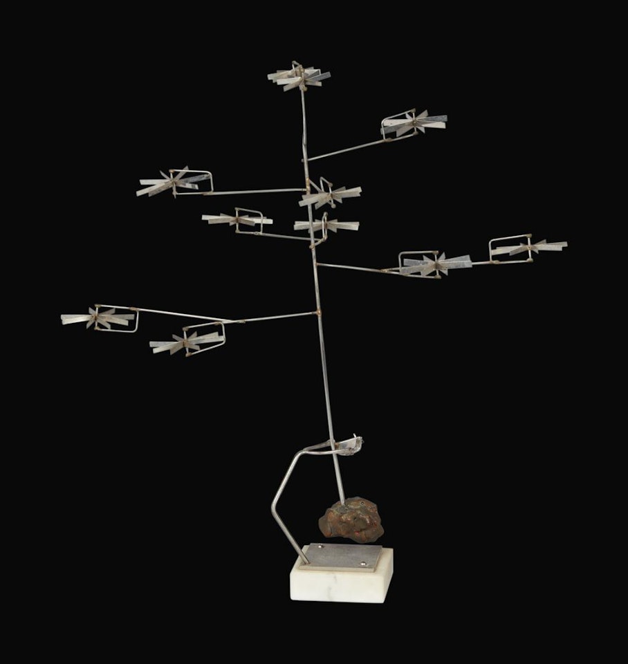 ELEVEN ROTORS WITH BRONZE by George Rickey