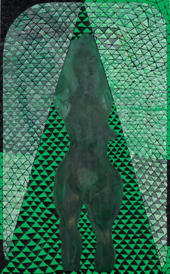 TRIANGLE GREEN  by Chris Ofili