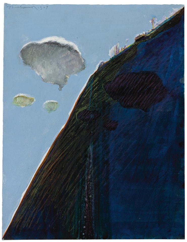 RIDGE WITH CLOUDS  by Wayne Thiebaud