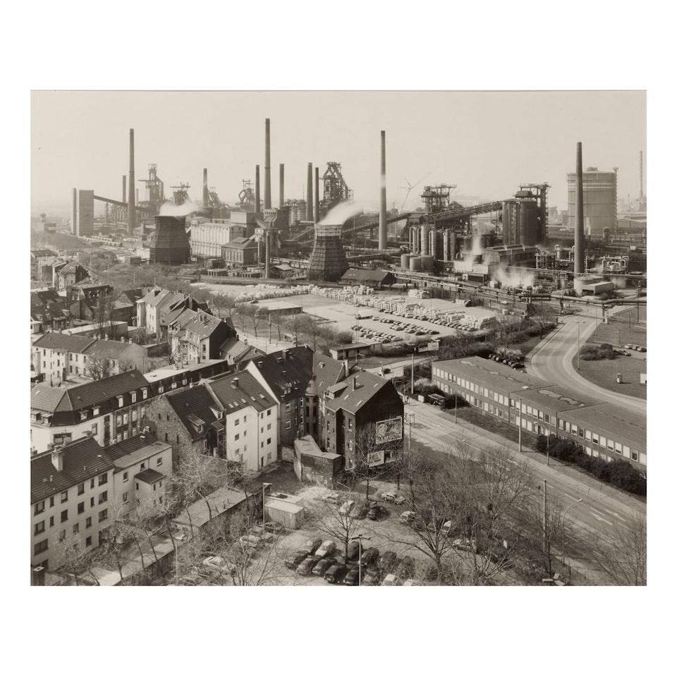 'BLAST FURNACE PLANT DUISBERG-BRUCKHAVEN, RUHR, G (VIEW FROM OUTSIDE)' by Bernd & Hilla Becher