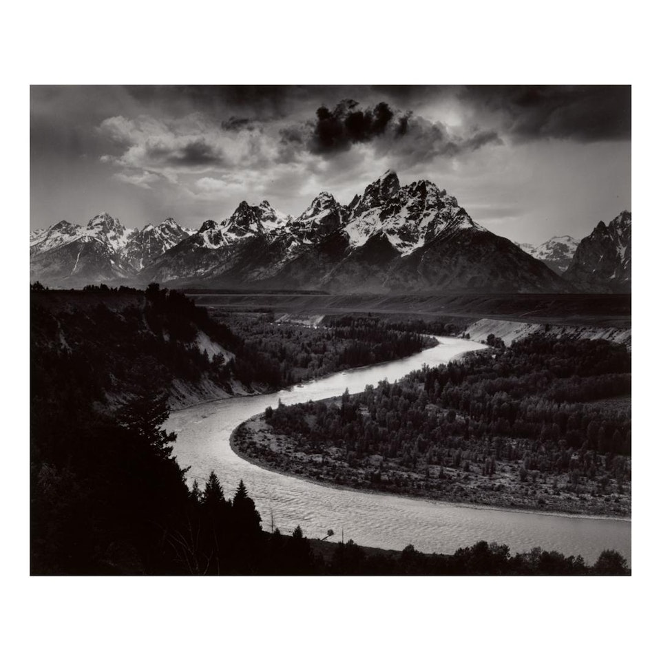 'THE GRAND TETONS AND THE SNAKE RIVER, GRAND TETON NATIONAL PARK, WYOMING', 1942 by Ansel Adams