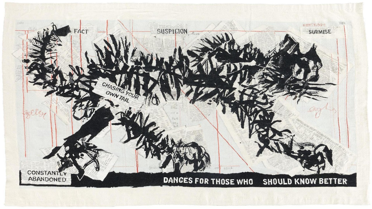 SCRIBBLE CAT (CHASING YOUR OWN TAIL III) by William Kentridge