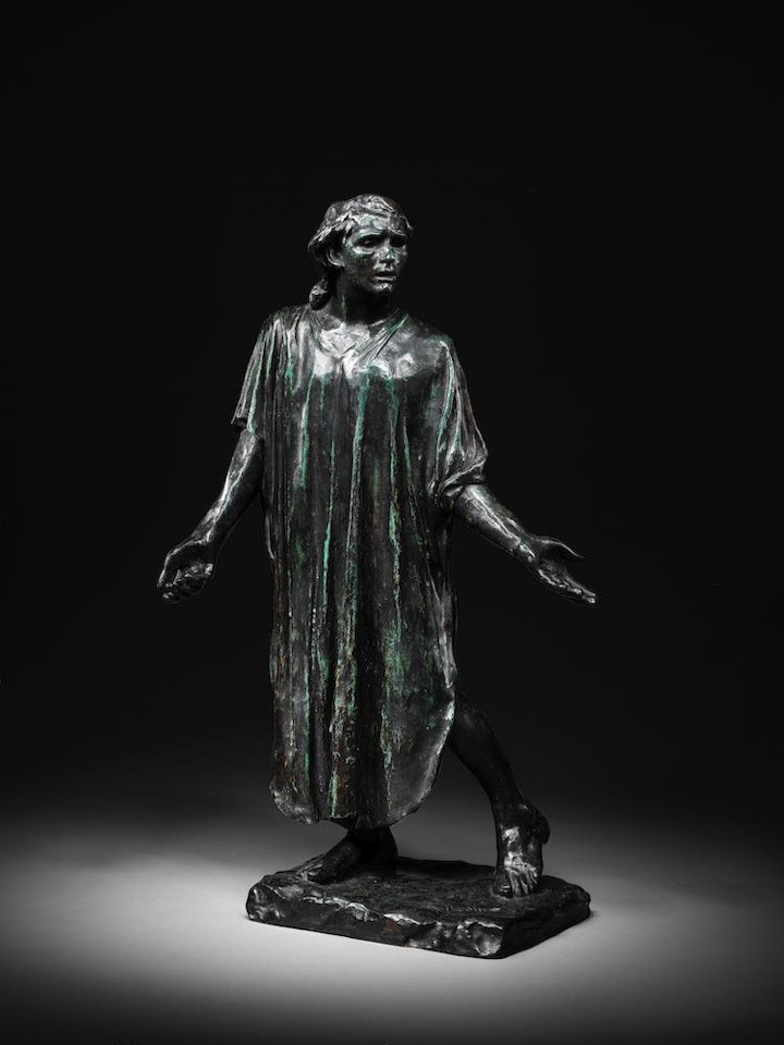 L'un des Bourgeois de Calais: Jean de Fiennes, vêtu, réduction by Auguste Rodin
