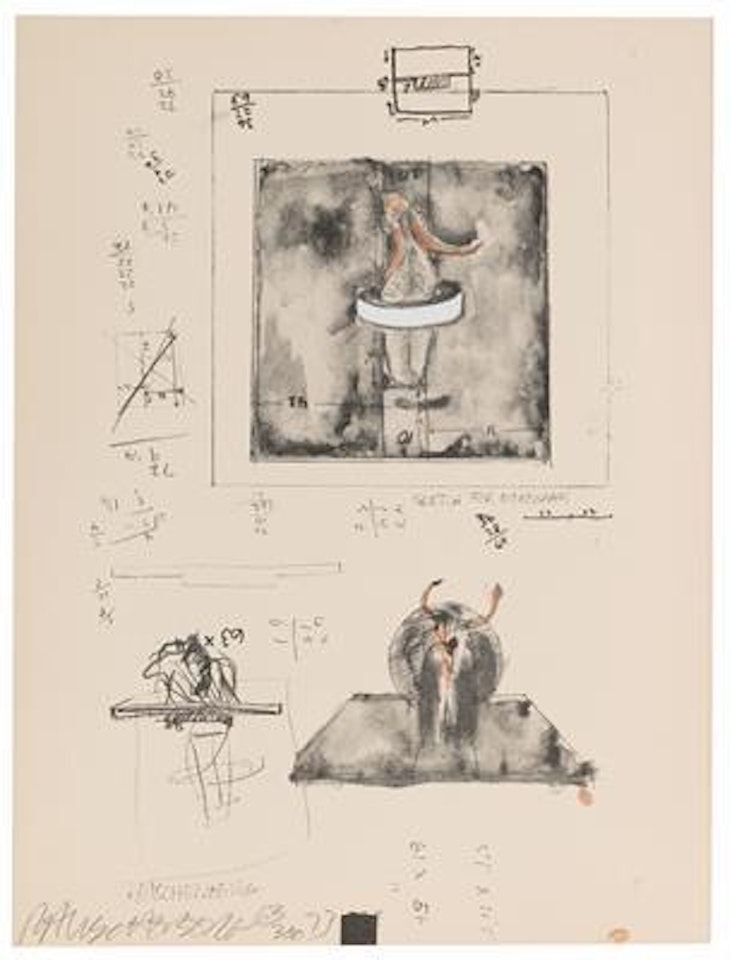"Sketch for Monogram" by Robert Rauschenberg