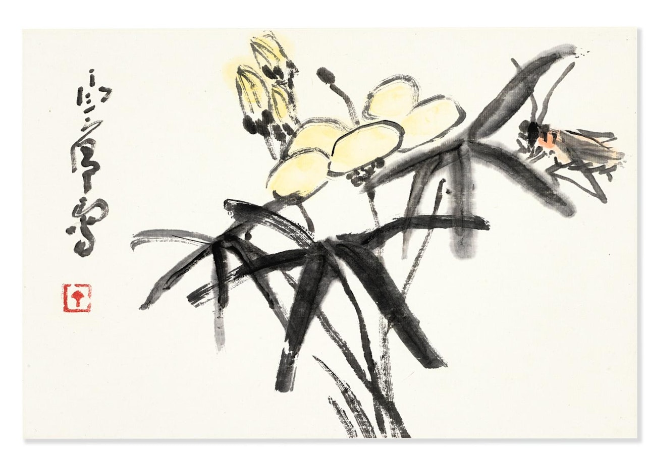 MAGNOLIA AND GRASSHOPPER by Ding Yanyong