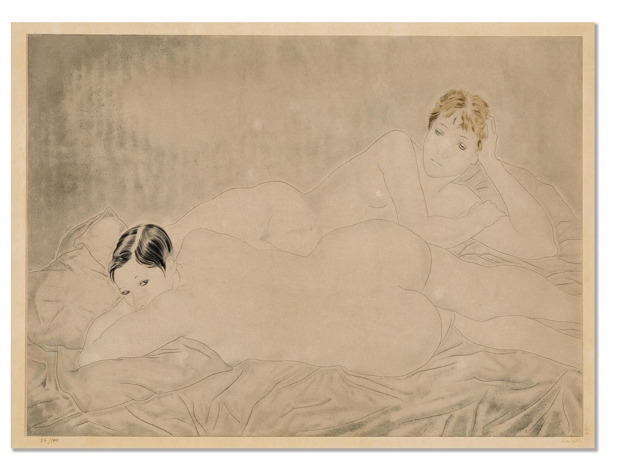 LES DEUX AMIES by Leonard Tsuguharu Foujita