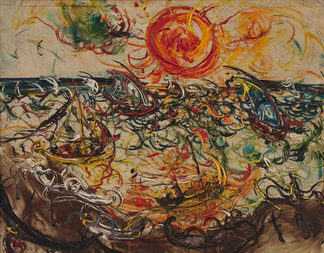 FISHING BOATS  by Affandi