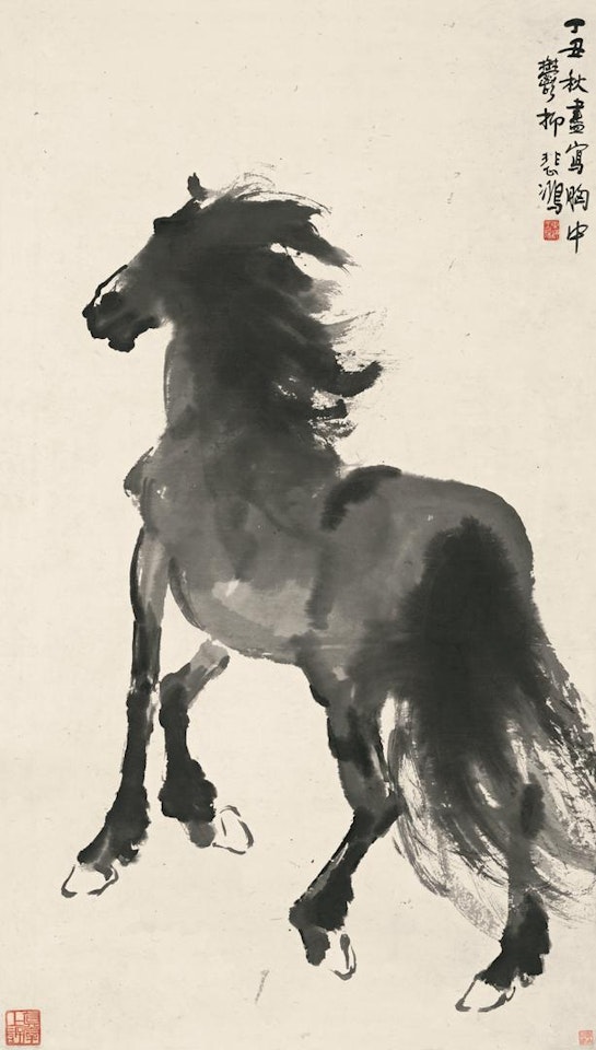HORSE IN DEEP THOUGHT by Xu Beihong