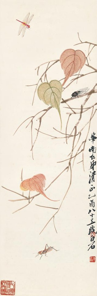 INSECTS AND LEAVES by Qi Baishi