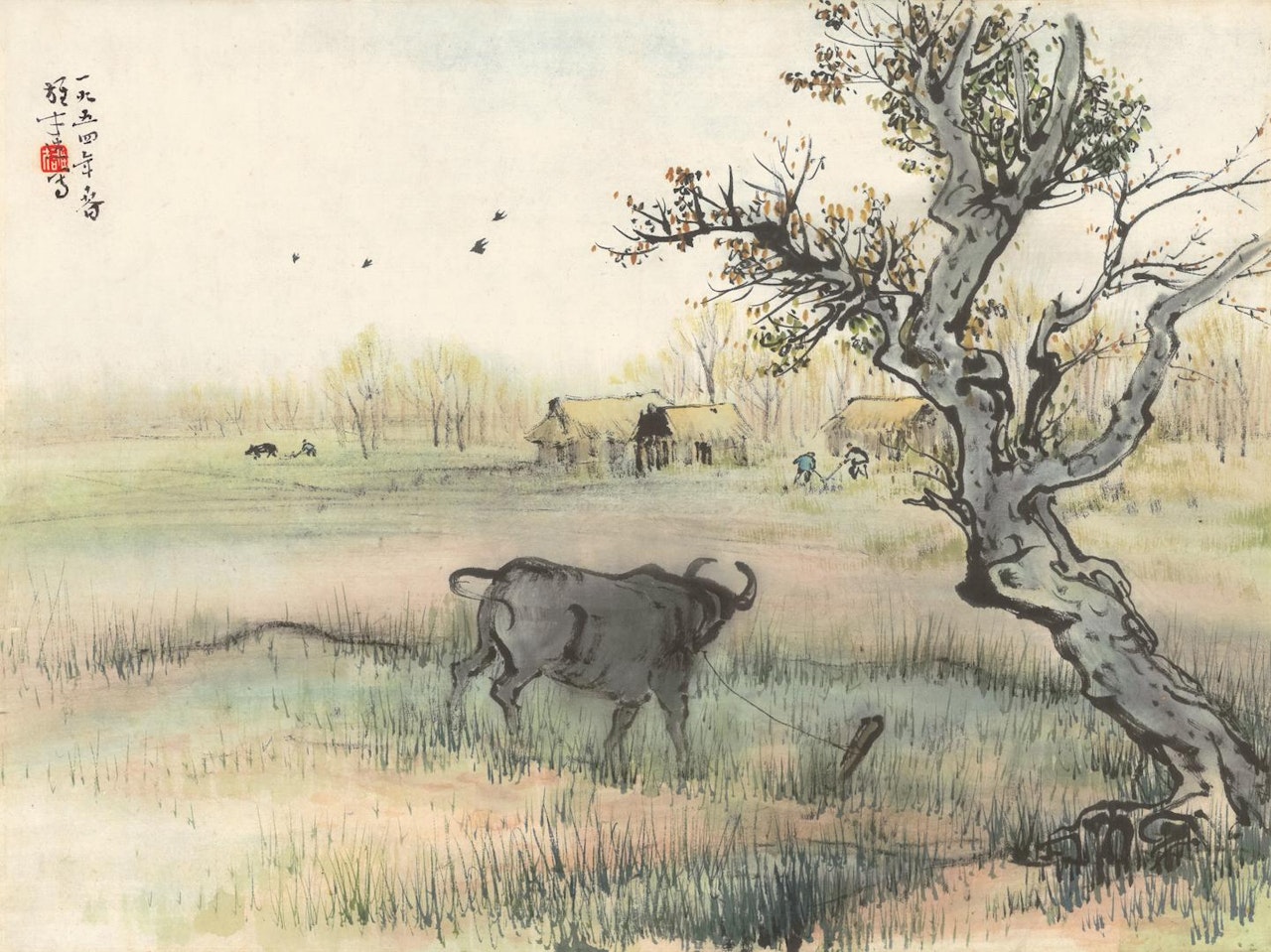 FARMLAND SCENERY by Li Xiongcai