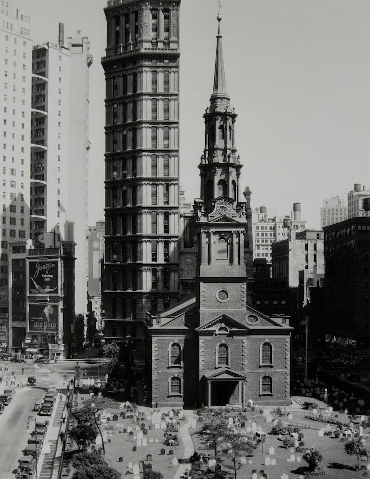 Untitled (Church and Cemetery, New York City) by Berenice Abbott