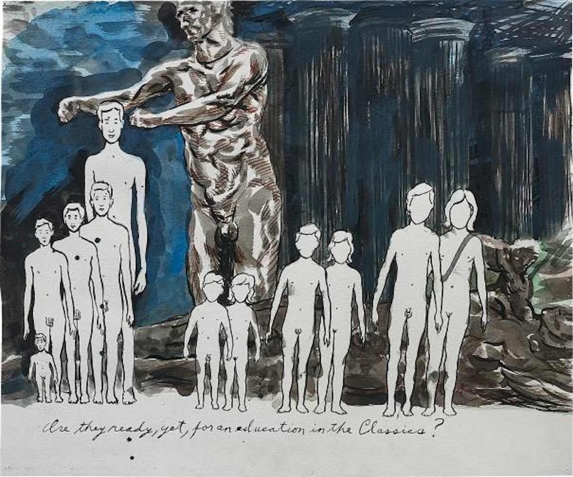 Untitled (Are they ready, yet, for an education in the classics?) by Raymond Pettibon