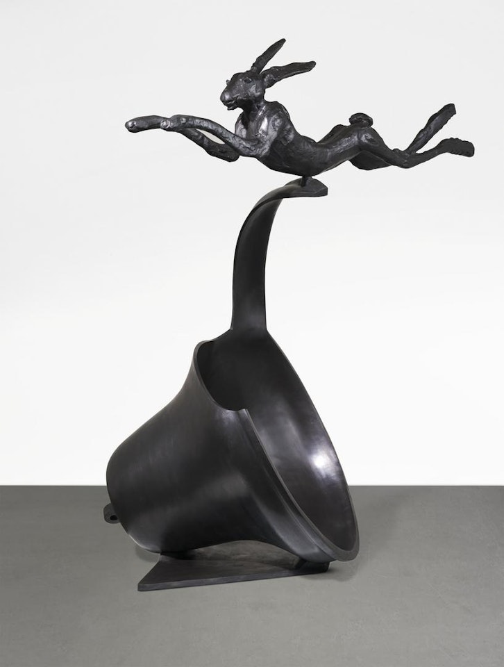 Leaping Hare on Curly Bell by Barry Flanagan