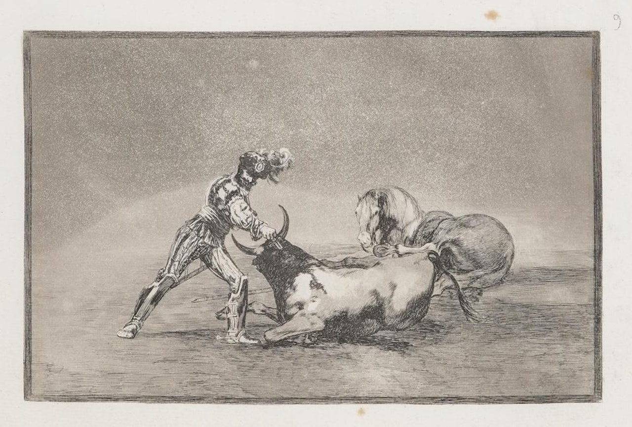 La Tauromaquia: Five Plates (H. 208; 212; 213; 222; 227) by Francisco José de Goya