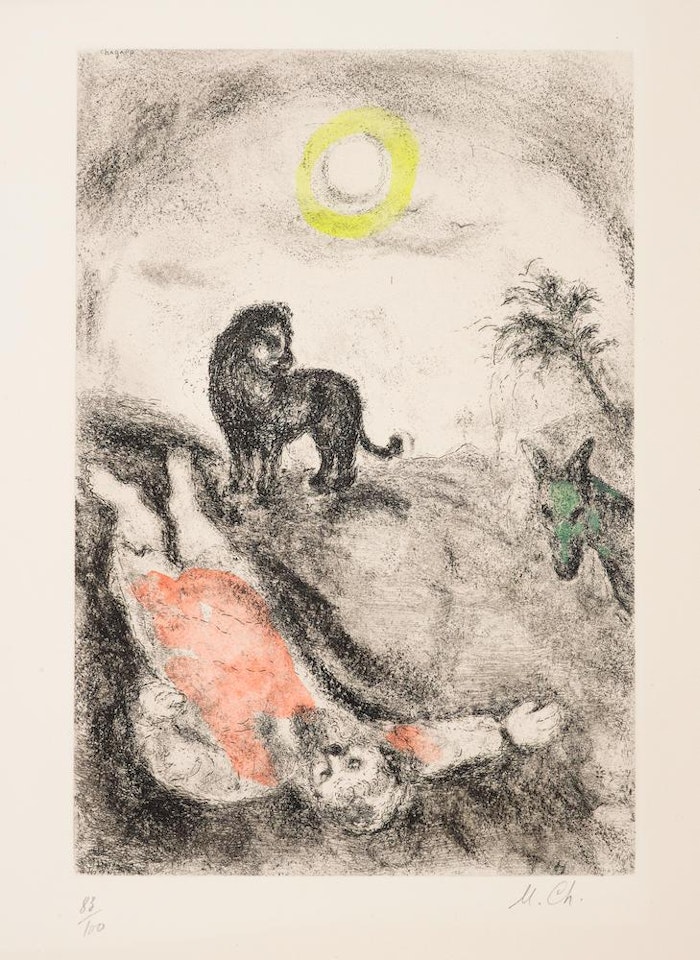 La Bible: Five Plates (V.202, V. 214, V.228, V. 263, V. 282; C. bk. 30) by Marc Chagall