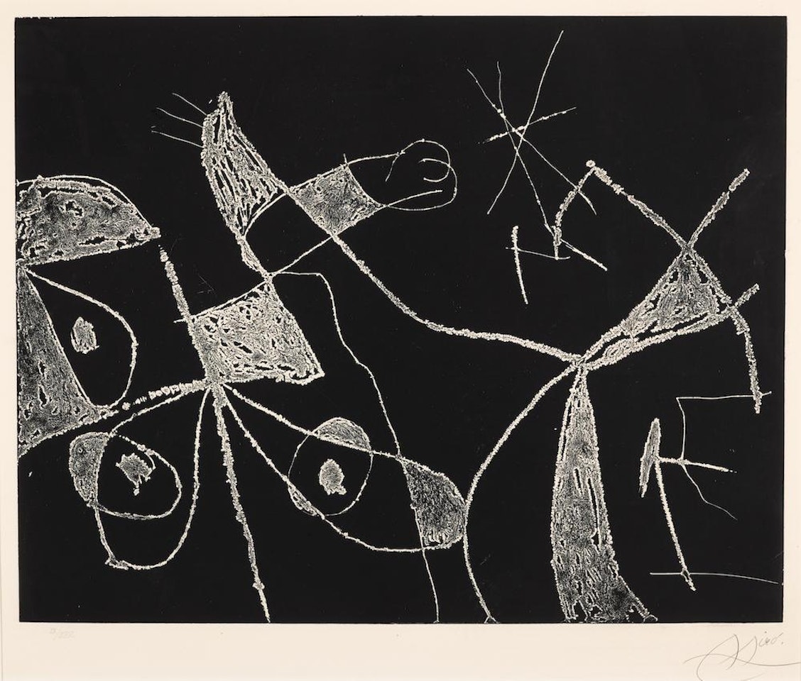 Série Mallorca: one plate (D. 643) by Joan Miró