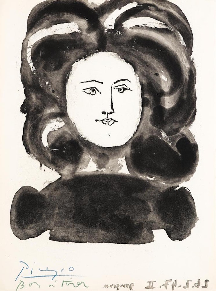 Buste de Femme de Face, from Gongora: Vingt Poèmes (B. 487; Ba. 749 A) by Pablo Picasso