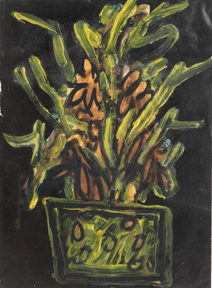 Vase on Black by Francis Newton Souza