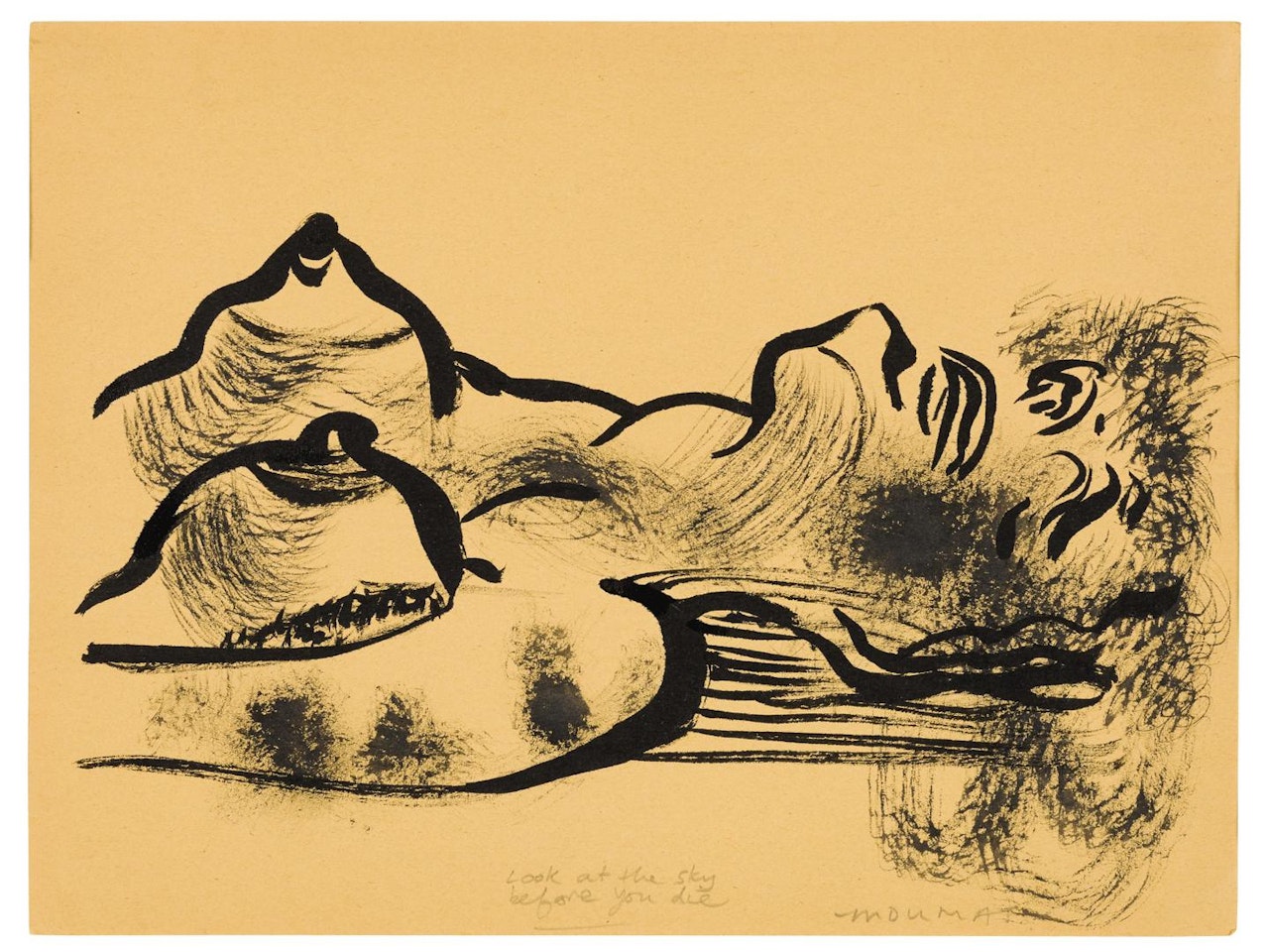 LOOK AT THE SKY BEFORE YOU DIE  by Marlene Dumas