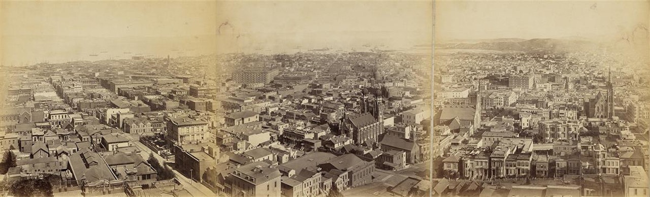 Panorama of San Francisco from California St. Hill by Eadweard Muybridge