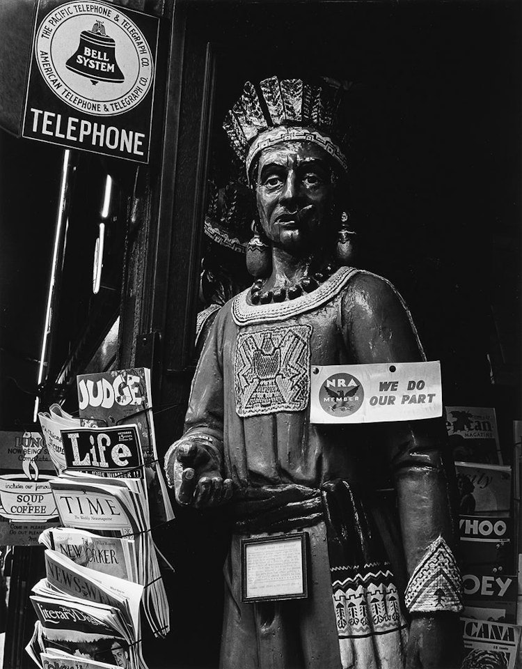 Cigar Store Indian, San Francisco, 1933 by Ansel Adams