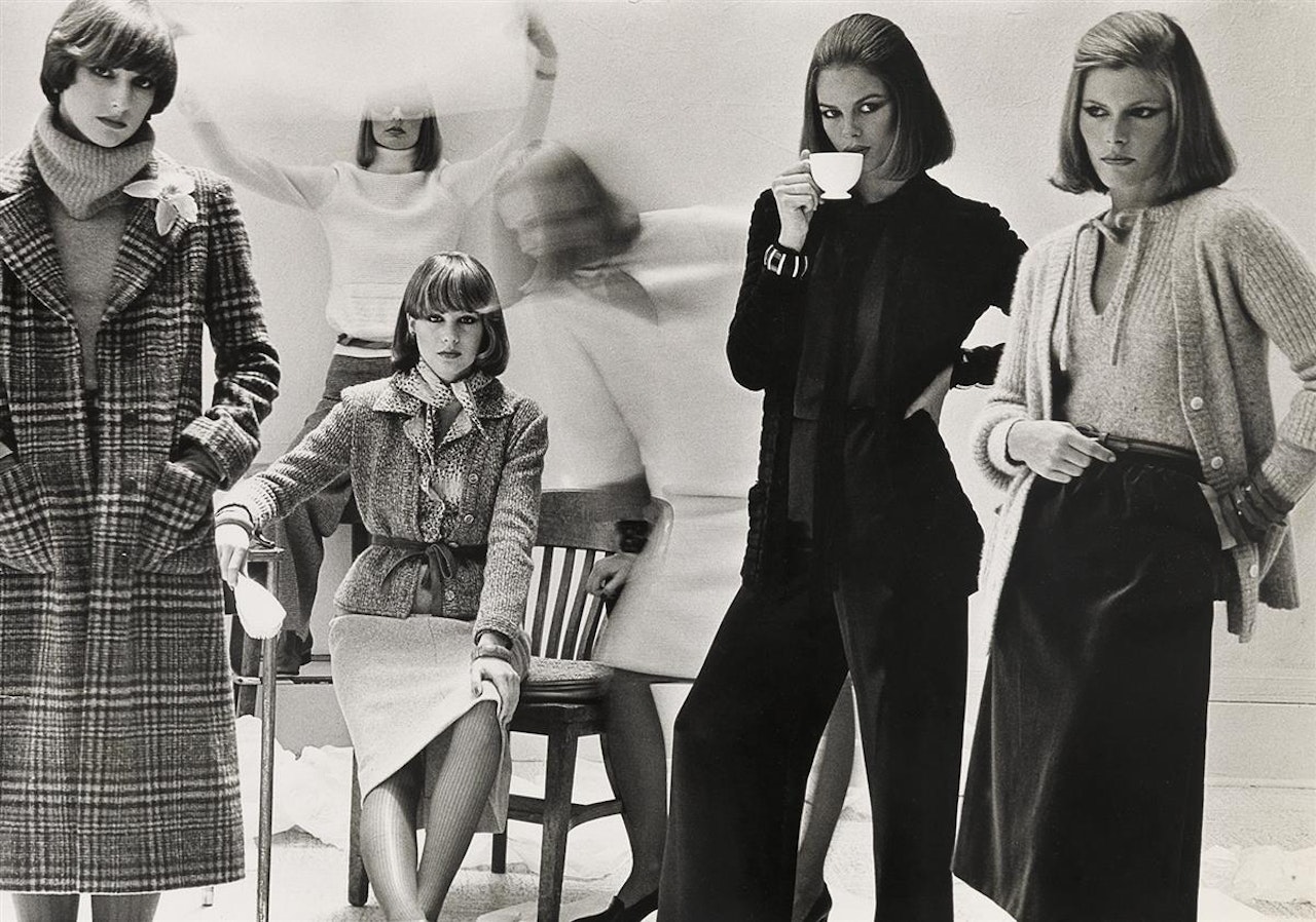 Study With Six Models by Helmut Newton