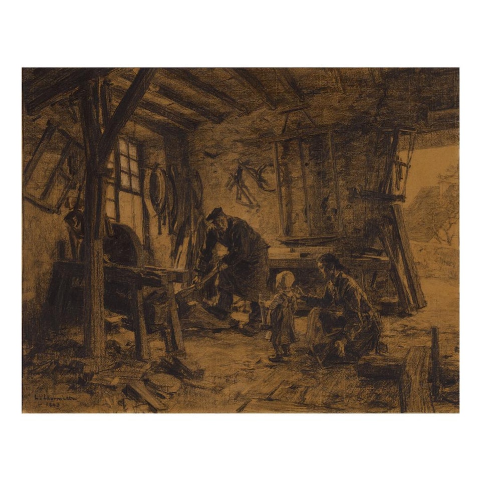 LE CHARRON by Léon Augustin Lhermitte