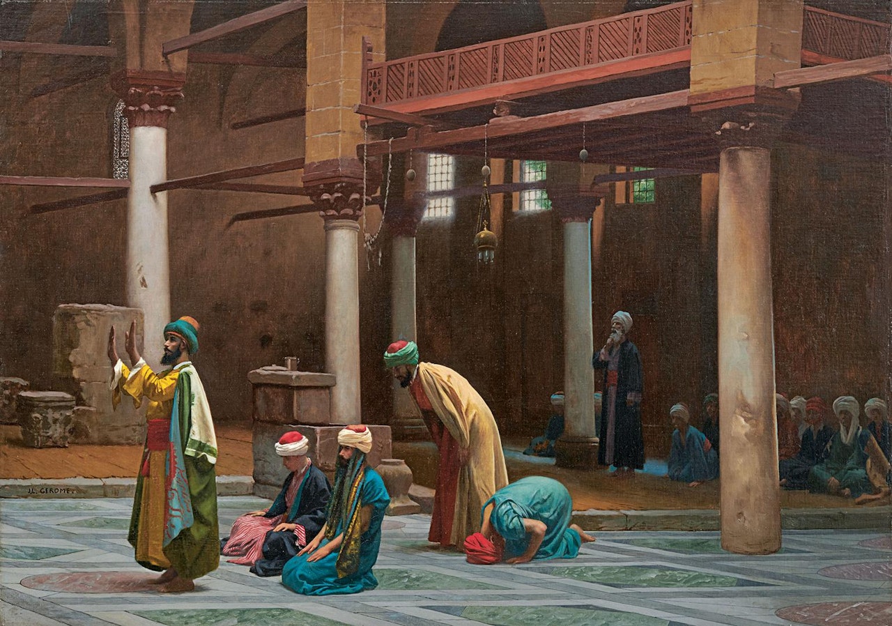 PRAYERS IN THE MOSQUE by Jean Léon Gérome