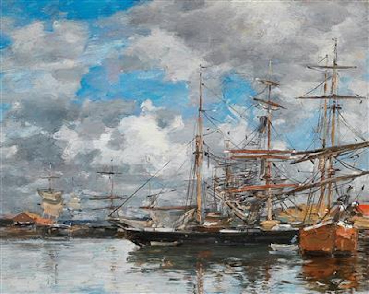 “Le bassin de Deauville, um 1877–1881” by Eugène Boudin