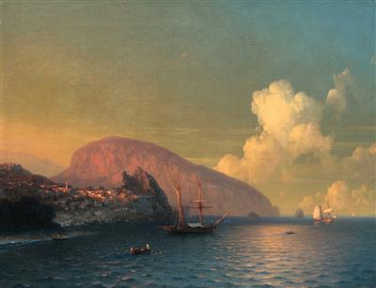 A view of the Ayu-Dag Mountain in the evening light by Ivan Konstantinovich Aivazovsky