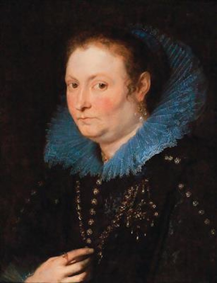 Portrait of a lady half-length said to be a Genoese noblewoman by Anthony van Dyck
